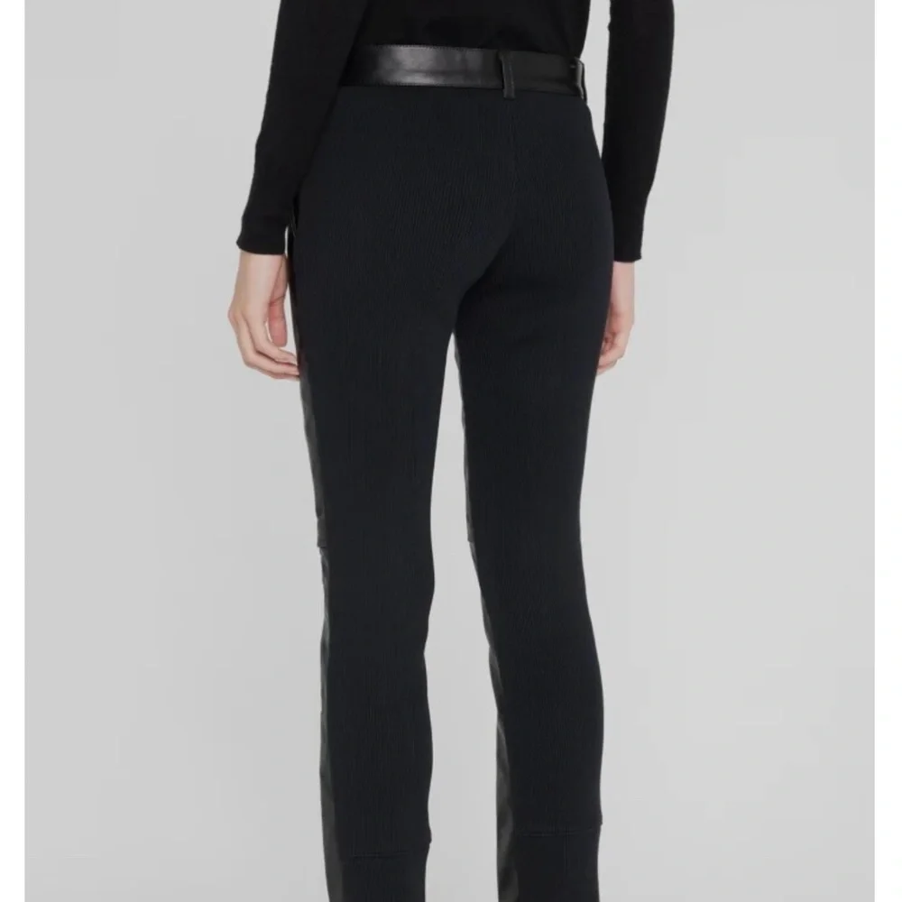 Sacai Mixed-Media Leather Knit Back Pants In Black NWT - Picture 3 of 10